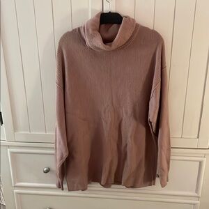 Free People Pink Cowl Neck Sweater